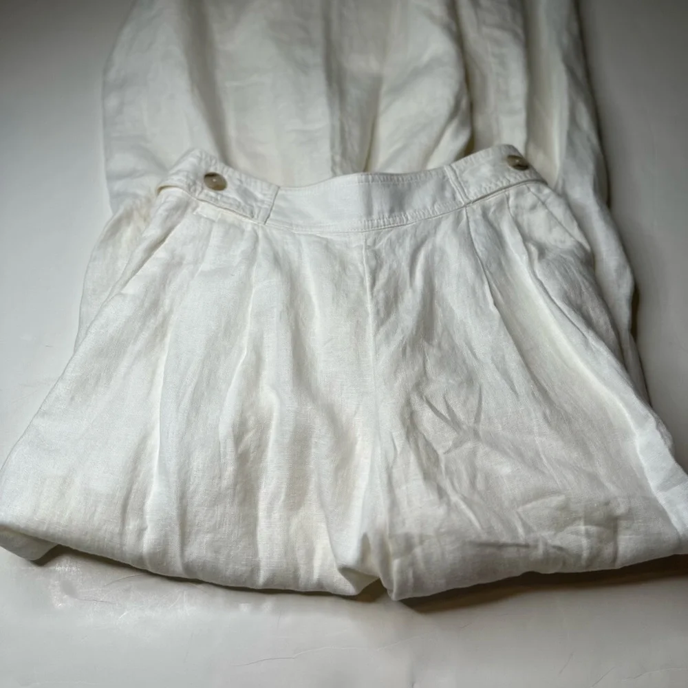 Banana Republic White Wide Leg Pants - Picture 10 of 12